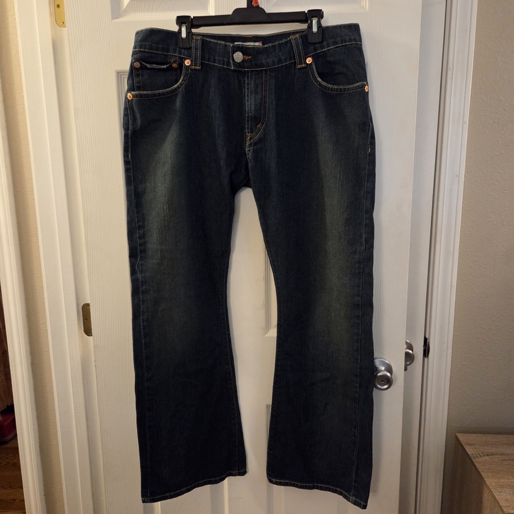 Levi's sz 16M women's Low Flare 542 jeans flap pocket stretch Y2K